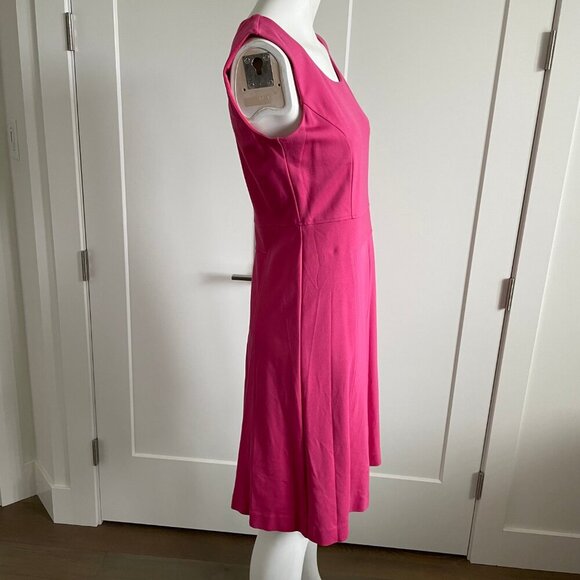 Brooks Brothers Sleeveless Scoop Neck A-Line/Full Lined Midi Dress Pink Size 8 - Picture 14 of 16